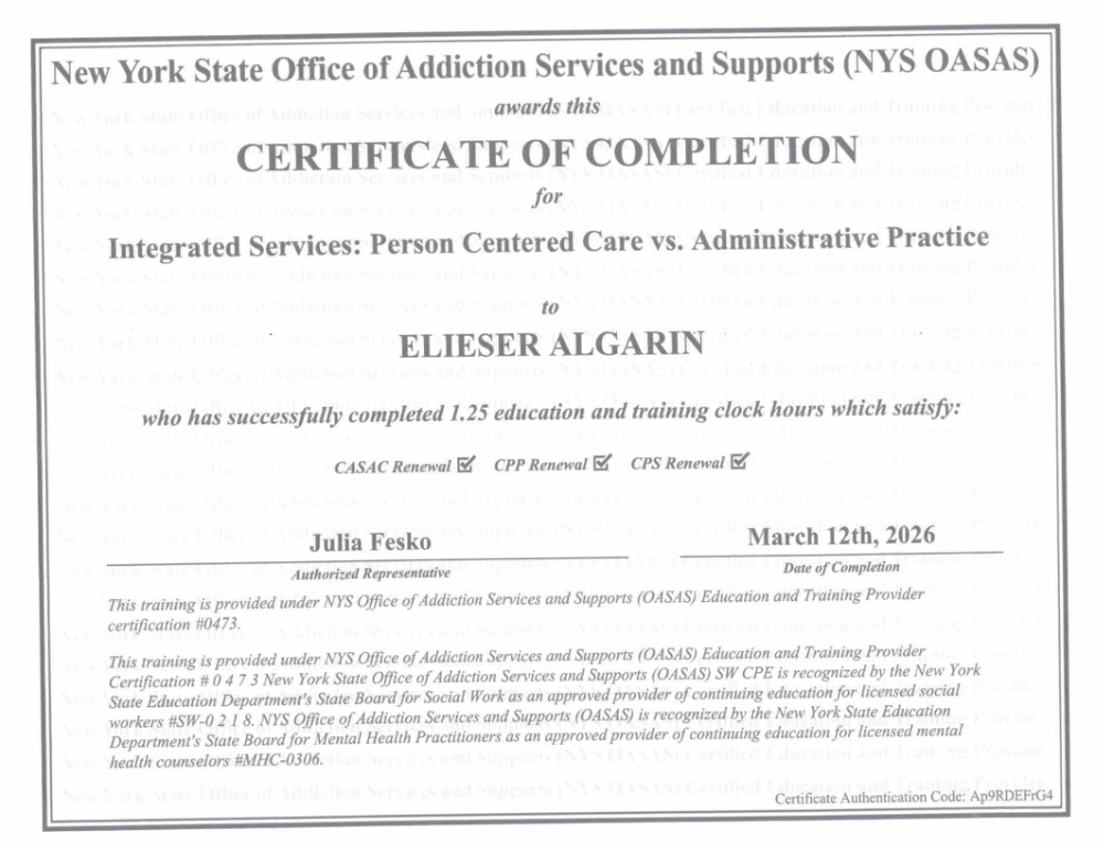 Certification 16