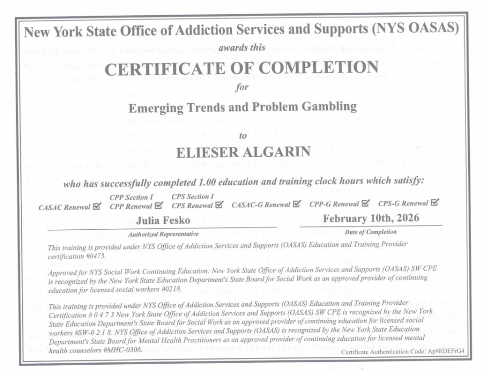Certification 19